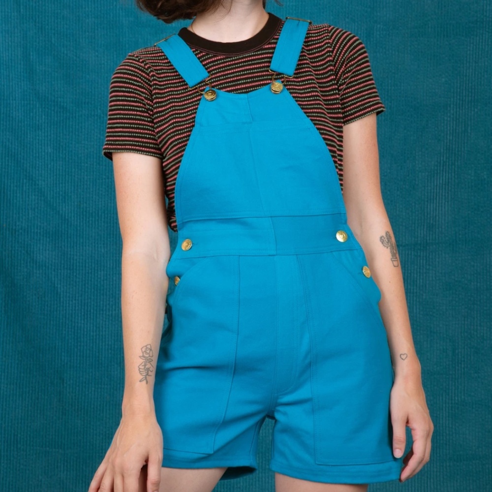 Big Bud Press Shorteralls Hawaiian Blue XS